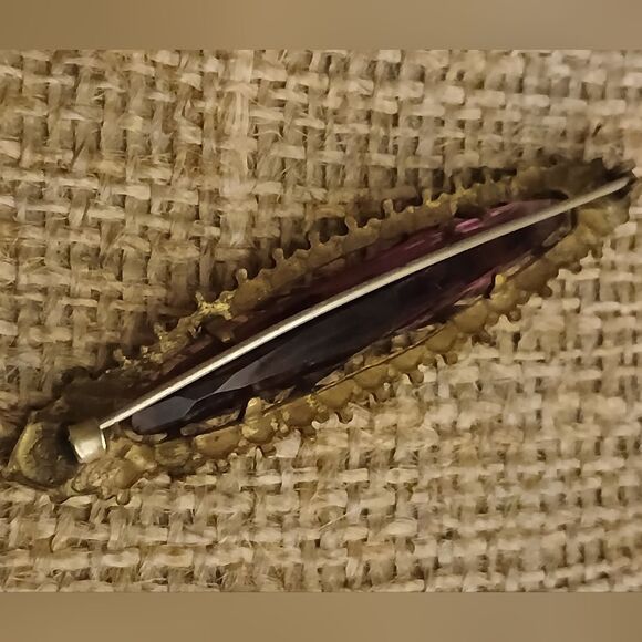 Antique Victorian Brooch C Clasp Stunning Setting Unique Antique - Picture 6 of 6